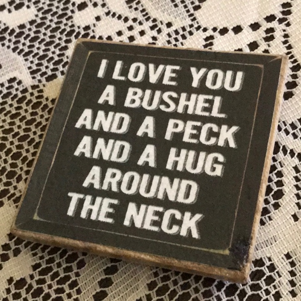 $5 w/$10 PURCHASE Handcrafted Wood Sign Magnet - Picture 1 of 2